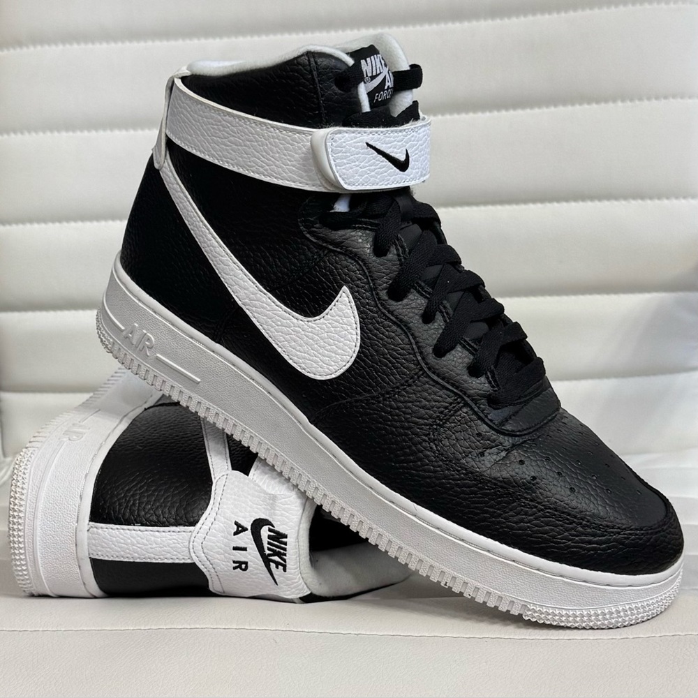 NIKE AIR FORCE 1 HIGH 07 BLACK-WHITE MENS SIZE 10 [CT2303-002] EUC